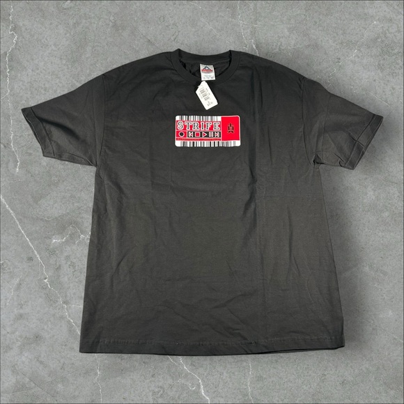 Vintage Strife Shirt Men XL Black 90s Straight Edge Hardcore